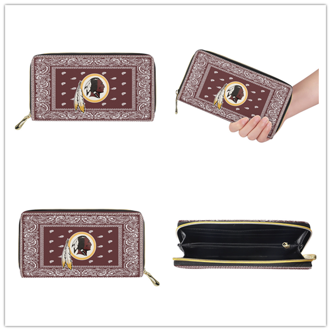 Washington Commanders PU Leather Zip Wallet 001